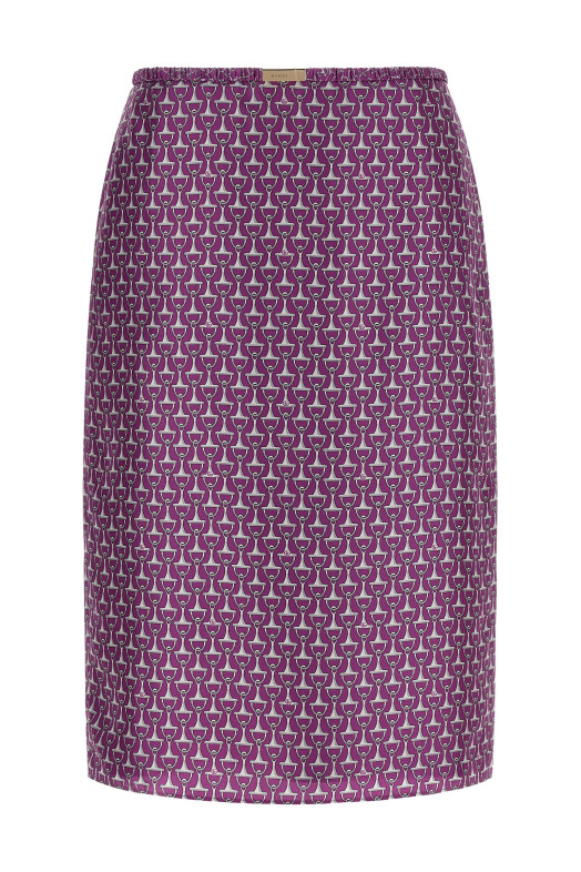 'Morsetto' print skirt Purple