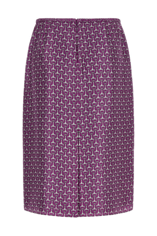 'Morsetto' print skirt Purple