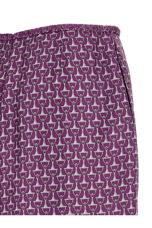'Morsetto' print skirt Purple