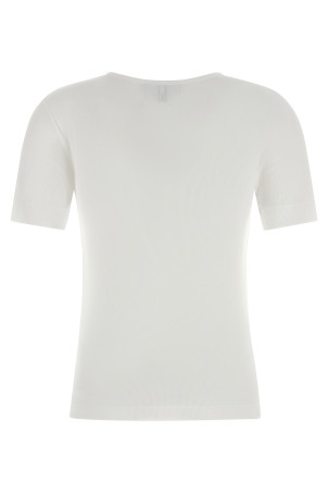 Logo embroidery t-shirt White