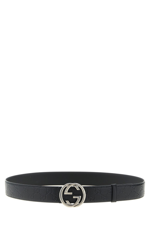 'Incrocio GG' reversible belt Black