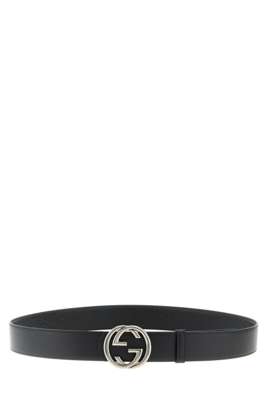 'Incrocio GG' reversible belt Black