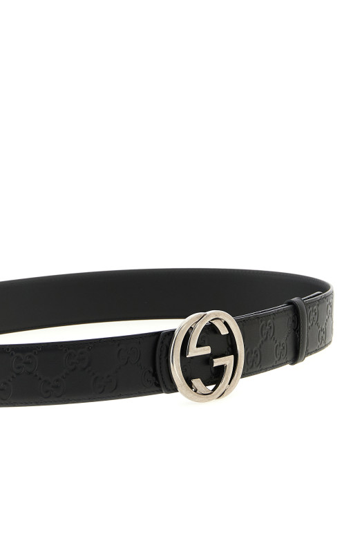 'Incrocio GG' reversible belt Black