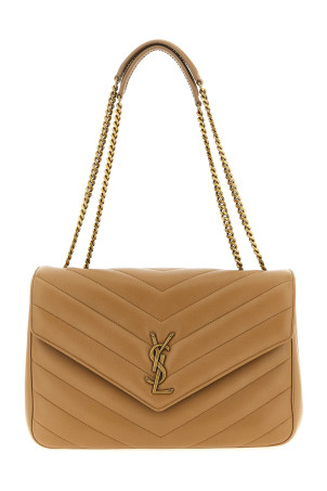 'Loulou' large shoulder bag Beige