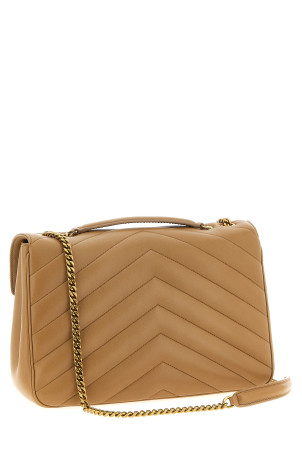 'Loulou' large shoulder bag Beige