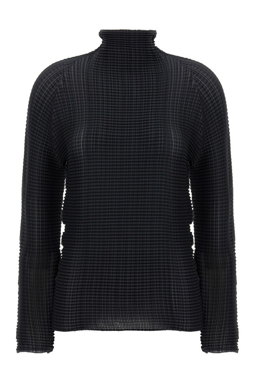 'Wooly Pleats' blouse Black