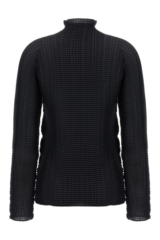 'Wooly Pleats' blouse Black