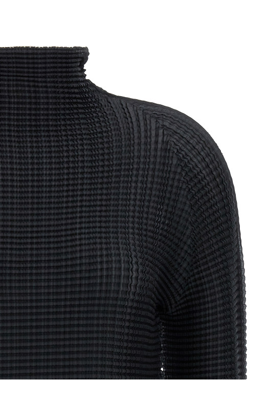 'Wooly Pleats' blouse Black