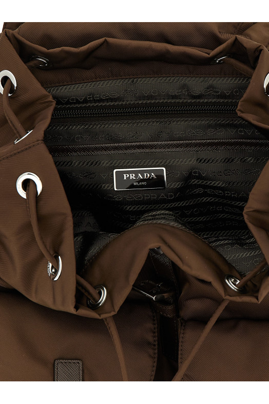 Re-Nylon medium backpack Brown
