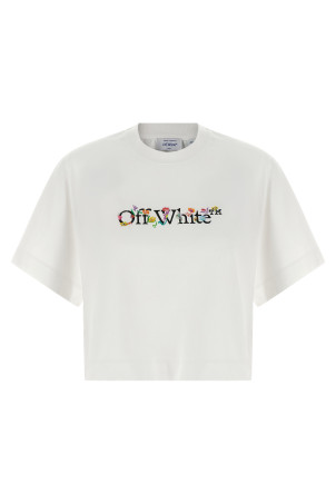 'Bookish Glowing Flower' T-shirt White