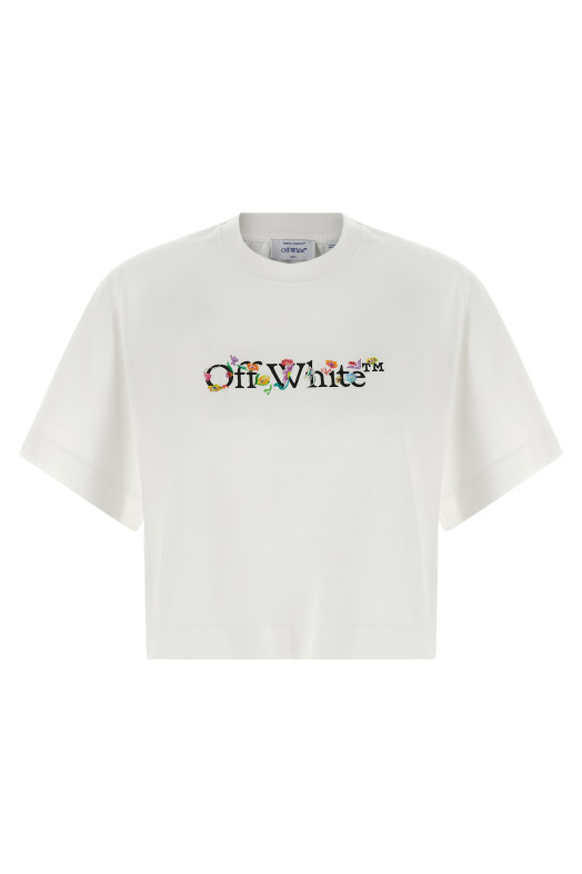 'Bookish Glowing Flower' T-shirt White