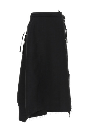 'Y-3 Sport Uniform Raw Cut 3-Stripes' skirt Black