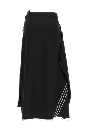 'Y-3 Sport Uniform Raw Cut 3-Stripes' skirt Black
