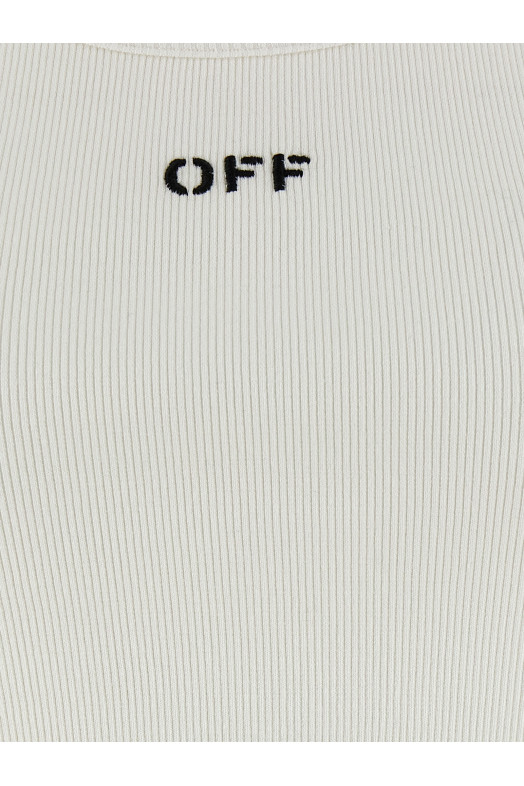 'Off stamp' top White