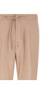 Flamed linen joggers Beige