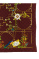 Floral print Carré Bordeaux