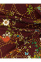 Floral print Carré Bordeaux