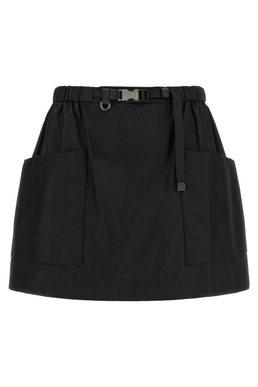Re-Nylon skirt Black