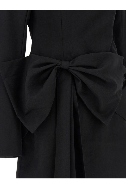 Платье с большим бантом Черное ROTATE BIRGER CHRISTENSEN 115158100100