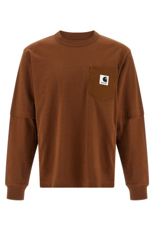 T-shirt capsule Sacai x Carhartt Wip Brown