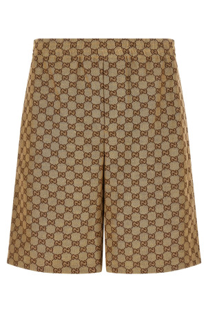 'GG Supreme' Bermuda shorts - 'Gucci Lido' line Beige