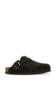 Dark brown suede Boston slippers Brown BIRKENSTOCK (1020529)