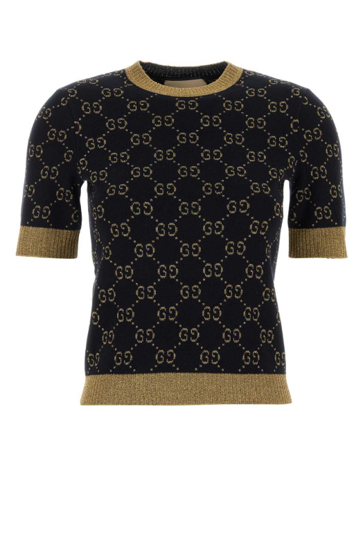 Embroidered cotton blend sweater GUCCI (526759X9W83)