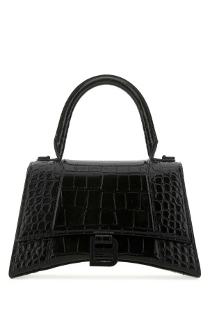 Black leather small Hourglass handbag Black BALENCIAGA (5935461LR67)