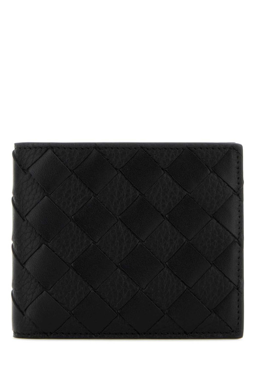 Black leather wallet Black BOTTEGA VENETA (743211V63U1)