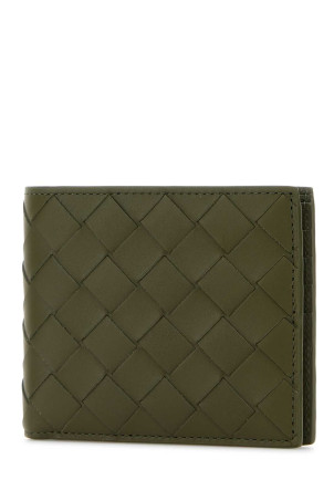 Army green leather wallet BOTTEGA VENETA (743211VCPQ4)