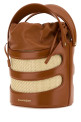 Two-tone leather and raffia The Rise bucket bag ALEXANDER MCQUEEN (7871261VPIO)
