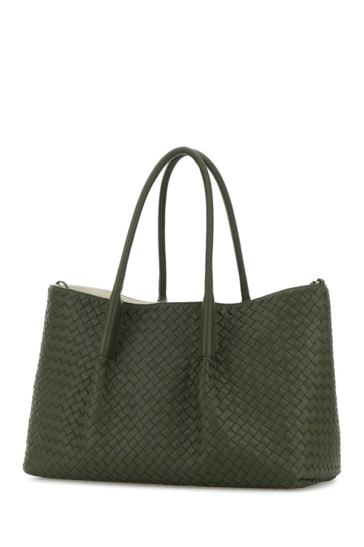 Армейская зеленая кожаная сумка для покупок Pinacoteca BOTTEGA VENETA (817166V5AG1)