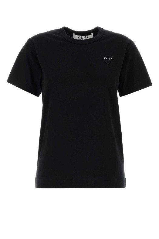 Black cotton t-shirt Black COMME DES GARCONS PLAY (AXT064051)