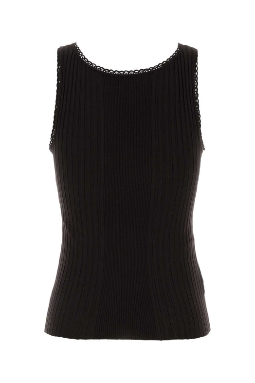 Dark brown wool tank top MIU MIU (MMV326SOOO18TW)