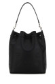 Black leather bucket bag Black and white MCM (MWDGSDU01)