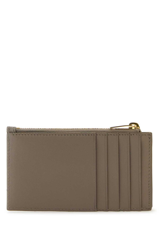Dove grey leather card holder SAINT LAURENT (607915AAA44)