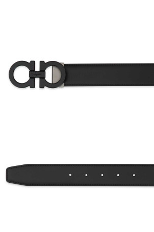 Black leather reversibile belt SALVATORE FERRAGAMO (679710688772)