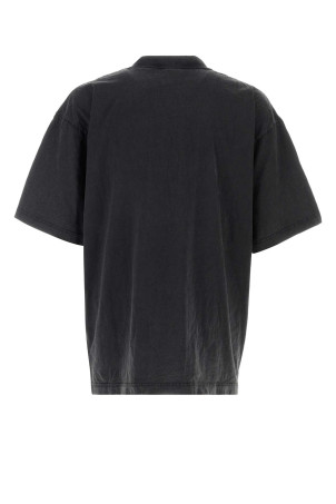 Graphite cotton oversize t-shirt BALENCIAGA (764235TTVN5)
