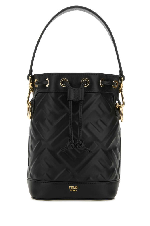 Black leather Mon Tresor bucket bag Black FENDI (8BS093ANWT)