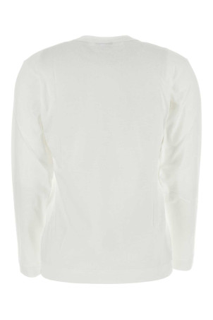 White cotton t-shirt White COMME DES GARCONS PLAY (AXT118051)