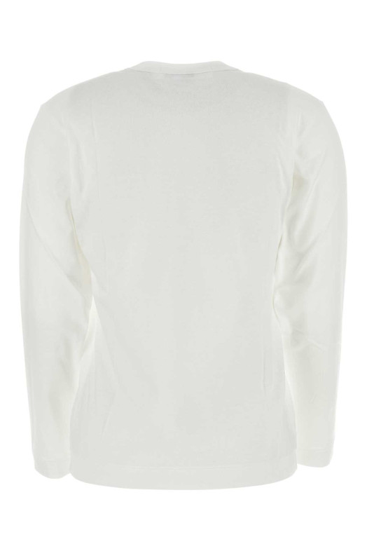 White cotton t-shirt White COMME DES GARCONS PLAY (AXT118051)