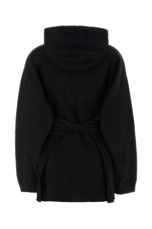 Black cotton mini sweatshirt dress MM6 MAISON MARGIELA (S52DA0083M25025)