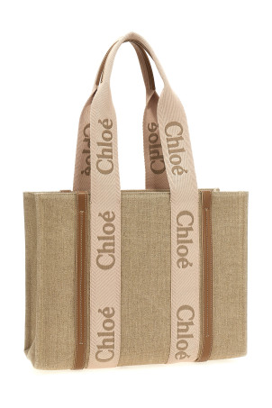 'Woody Medium' shopping bag Beige