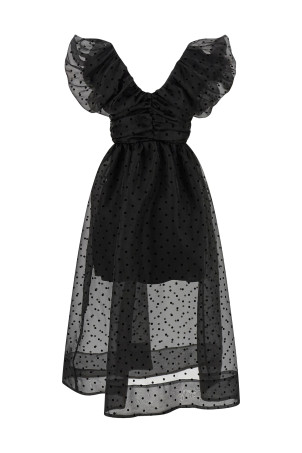 'Black Organza Ruched' dress Black