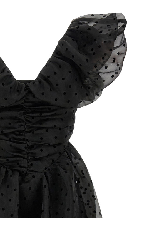 'Black Organza Ruched' dress Black