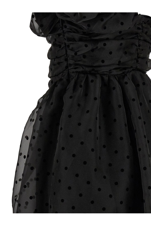 'Black Organza Ruched' dress Black