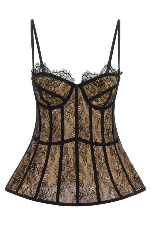 Бюстье-топ черного цвета GIUSEPPE DI MORABITO 06PSTO4081630499