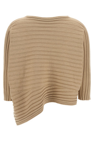 'Cotton Cashmere Knit' top Beige