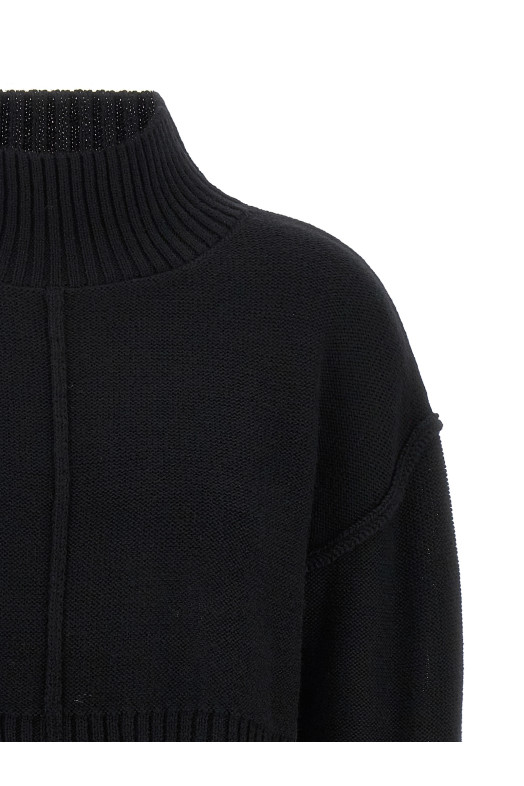 Свитерок с эффектом потертости Черный MM6 MAISON MARGIELA S52HA0285M13044900