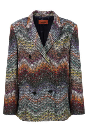 Lamé and sequin viscose blazer Multicolor